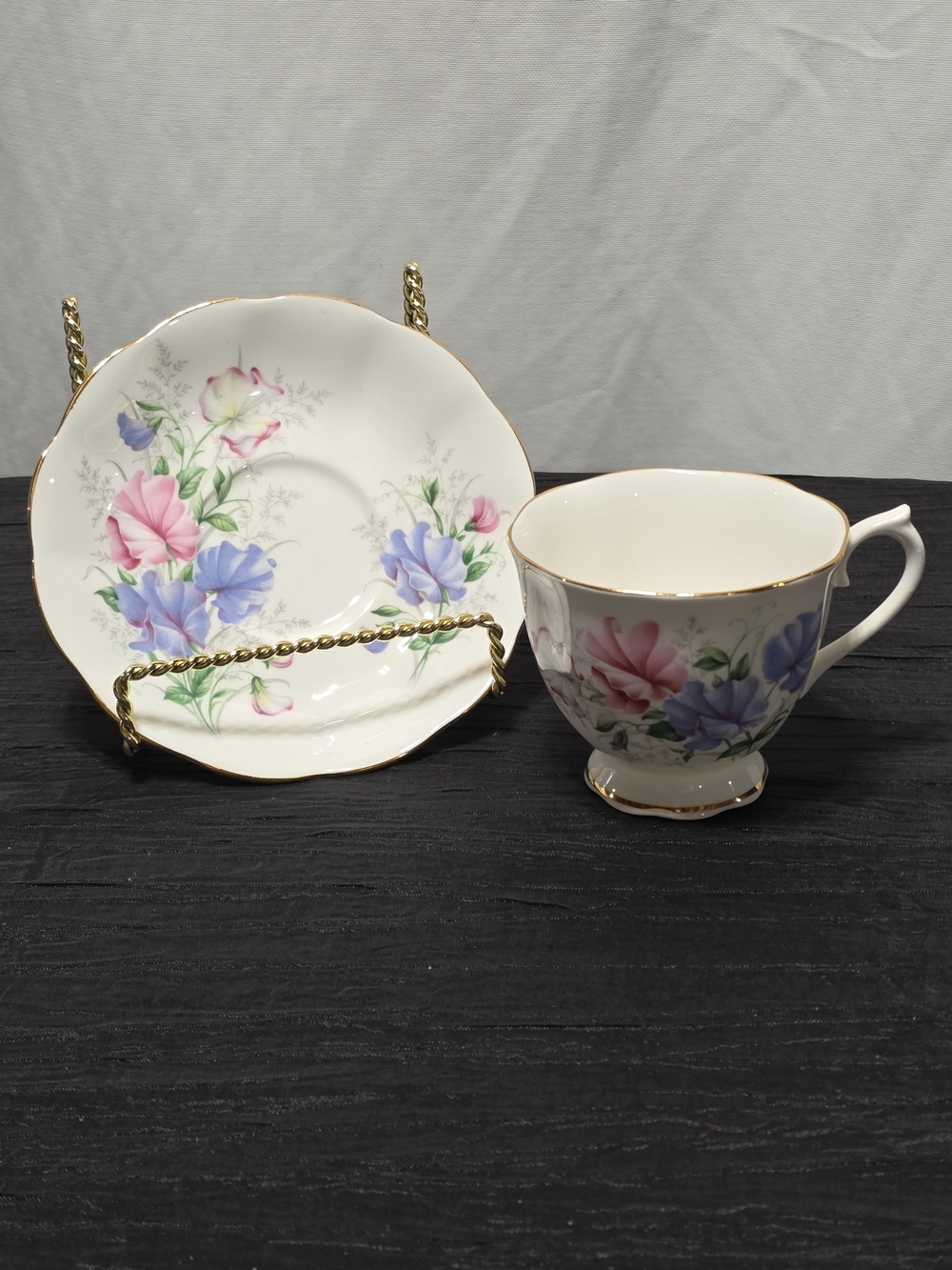 Vintage Royal Albert Teacup and Saucer Set - Friendship Series "Sweet Pea"
